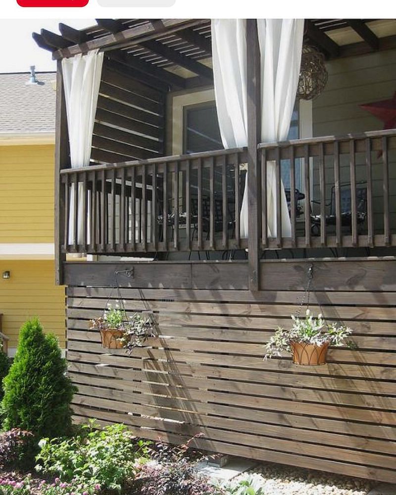 digging the deck skirt - and pavers. | Deck skirting, Pergola, Building a  deck